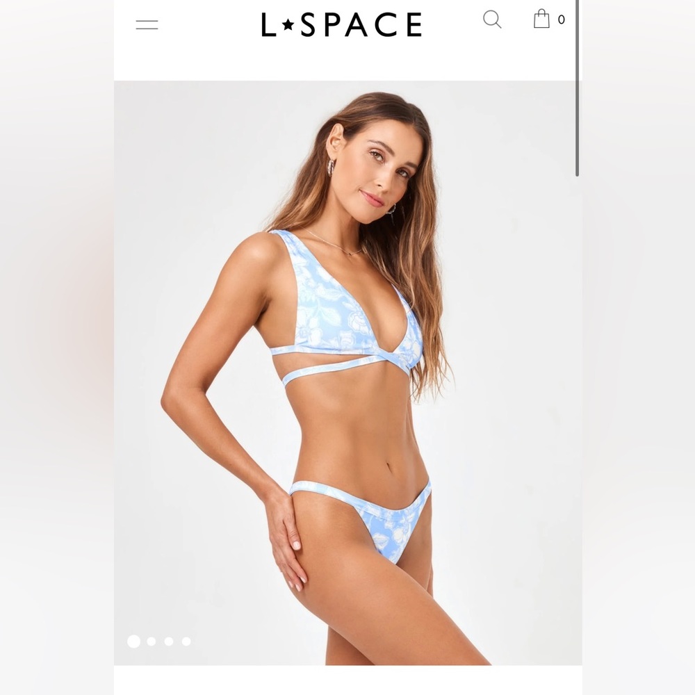 L*SPACE Avery Bikini Top and Camdyn Bikini Bottom in Bali Blooms (matching set)